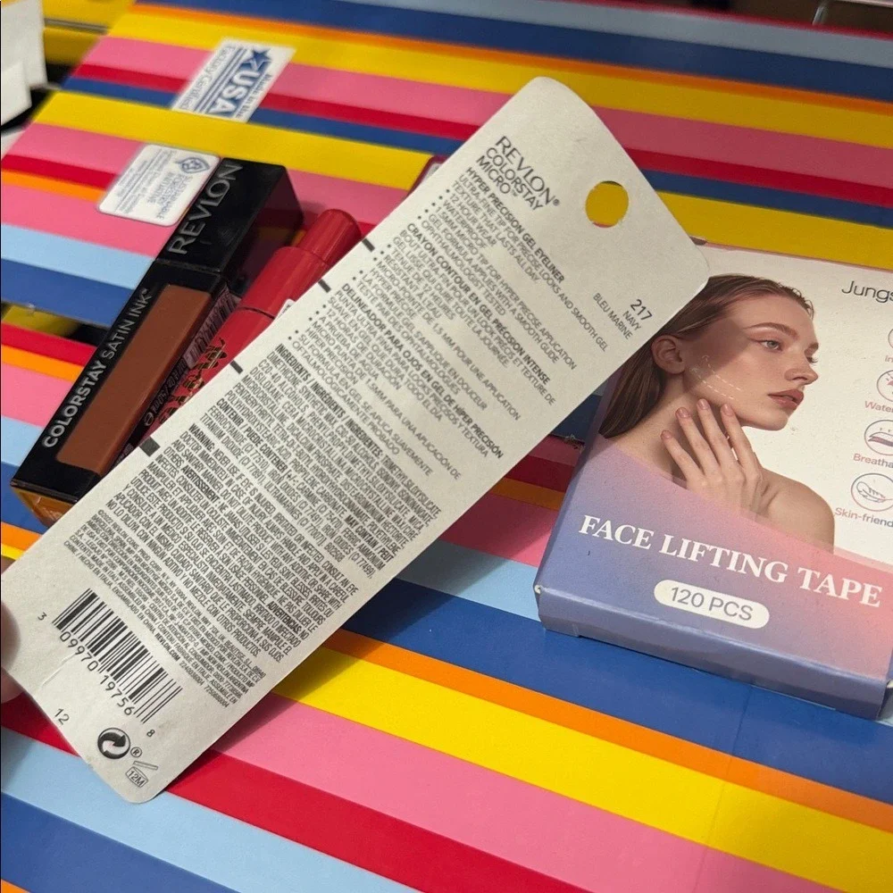5 Pcs‎ Revlon Liquid Lipsticks and Lip Oil Bundle Eyeliner Face Lift